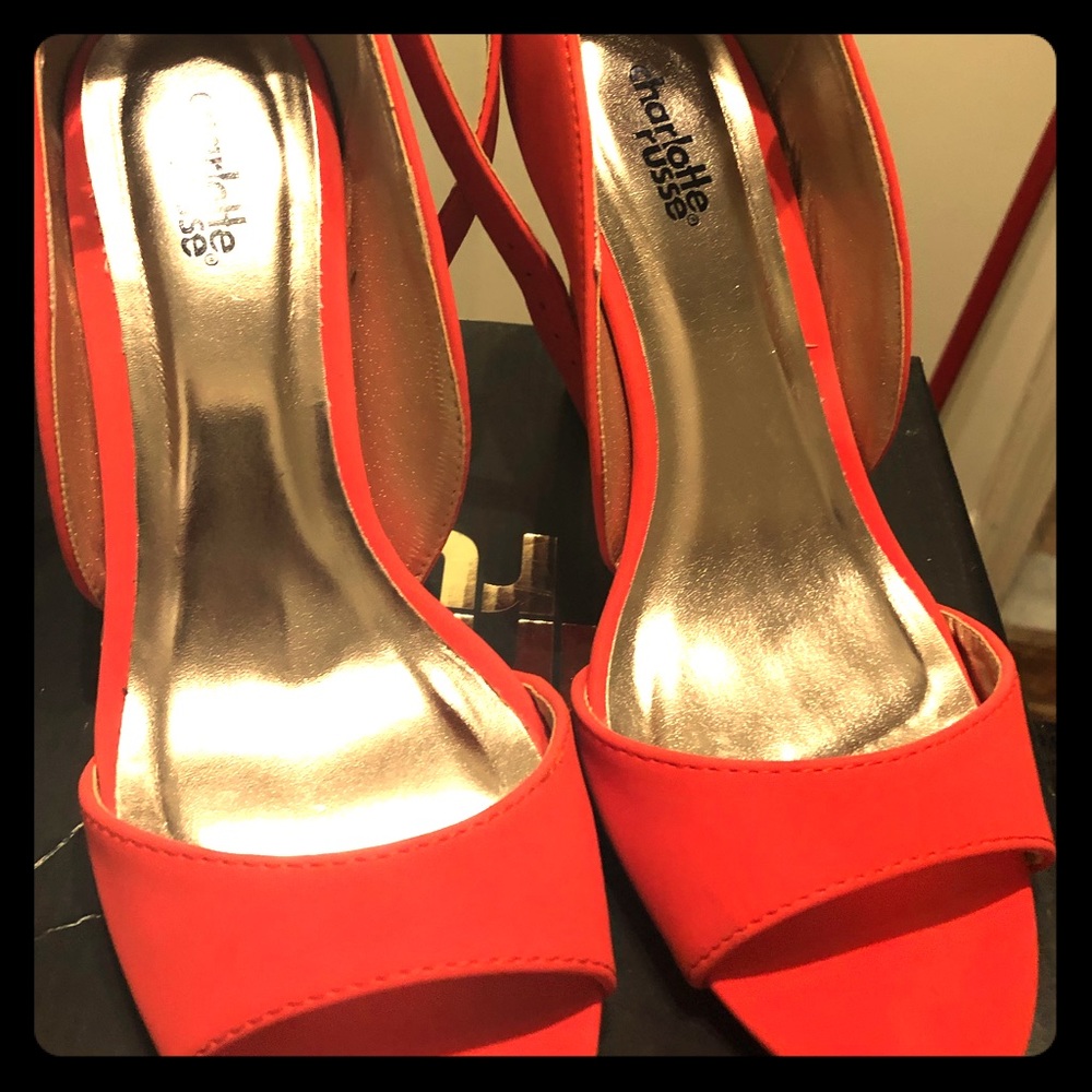 Tangerine Charolette Russe heels